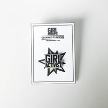 Load image into Gallery viewer, Girl Activist, gift, enamel pin, Girl Power, Woman Power