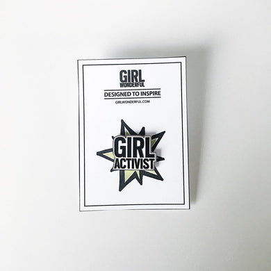 Girl Activist, gift, enamel pin, Girl Power, Woman Power