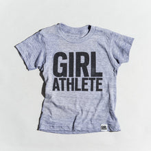 Load image into Gallery viewer, Girl Athlete tri-blend tee, youth and adult sizes, #GirlStrong #girlpower