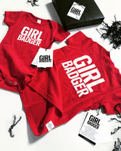 Load image into Gallery viewer, GIRL BADGER ONESIE &amp; T-SHIRT