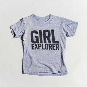 Girl Explorer tri-blend tee, youth and adult sizes, #GirlStrong #girlpower  #girlexplorer #girlwonderful