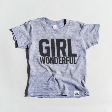 Girl Wonderful tri-blend tee, youth and adult sizes,  #girlstrong #girlpower #girlwonderful